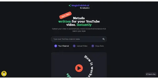 Screenshot of MagicPublish AI