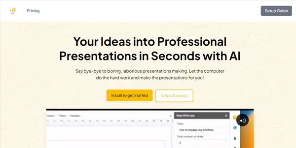 Screenshot of MagicSlides
