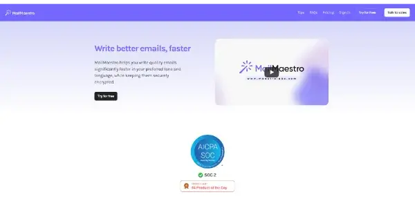 Screenshot of MailMaestro