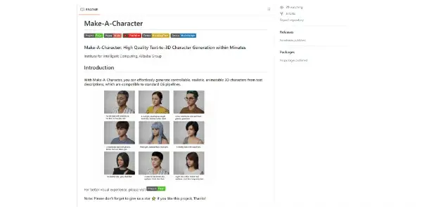 Screenshot of Make-A-Character