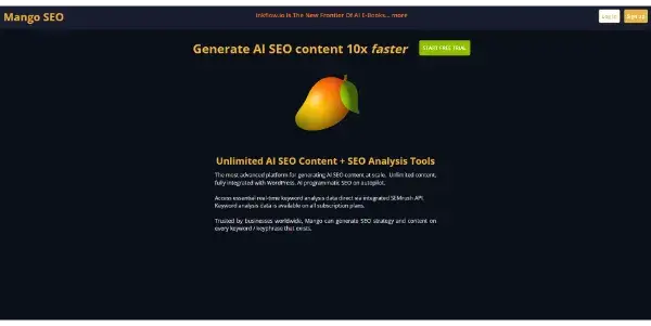 Screenshot of Mango SEO