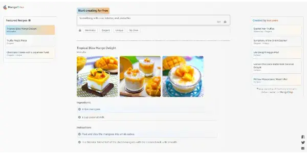 Screenshot of MangoCrisp