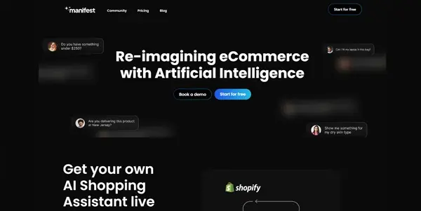 Screenshot of Manifest AI
