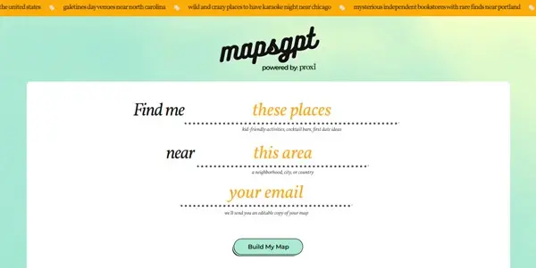 Screenshot of Maps GPT