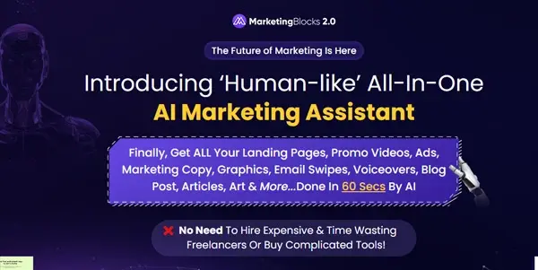 Screenshot of MarketingBlocks AI