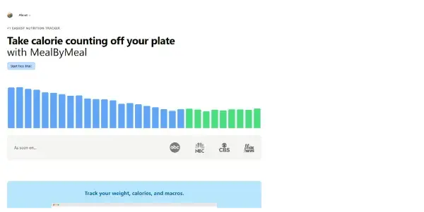 Screenshot of MealByMeal