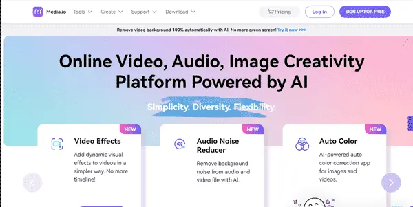 Screenshot of Media IO