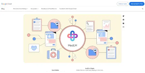 Screenshot of MedLM by Google