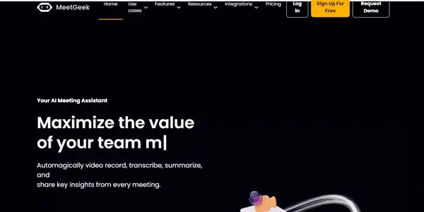 Screenshot of MeetGeek