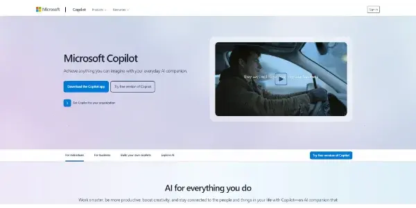 Screenshot of Microsoft Copilot