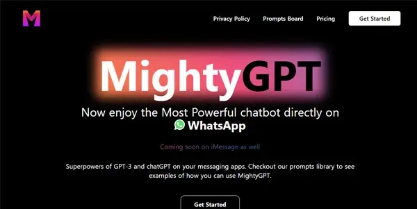 Screenshot of MightyGPT