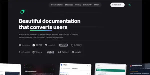 Screenshot of Mintlify