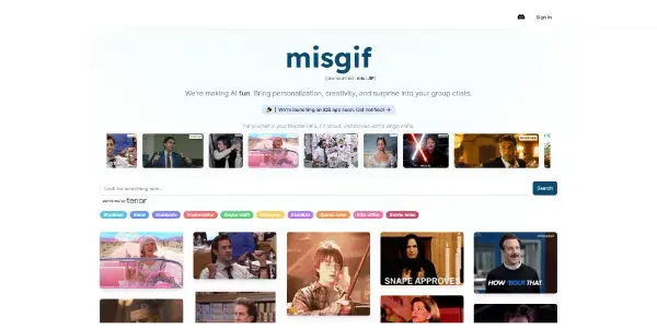 Screenshot of Misgif