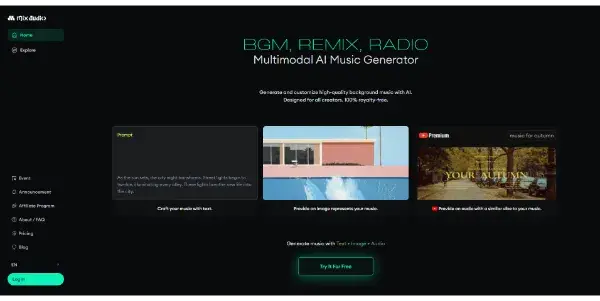 Screenshot of MixAudio by Neutune