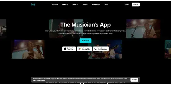 Screenshot of Moises.ai