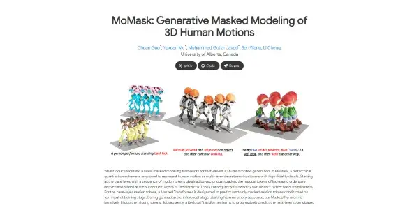 Screenshot of MoMask