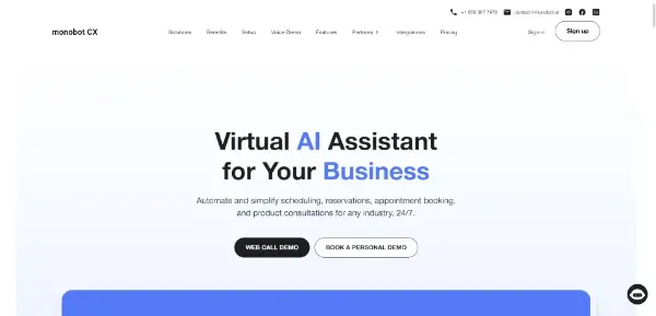 Screenshot of Monobot CX