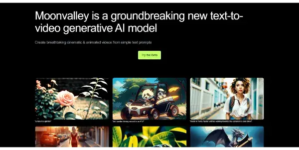 Screenshot of Moonvalley AI