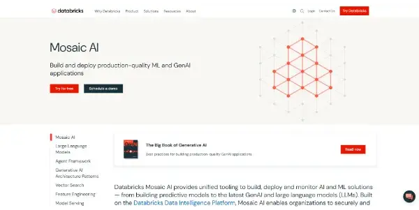 Screenshot of Mosaic AI by Databricks