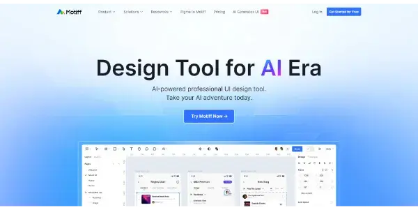 Screenshot of Motiff