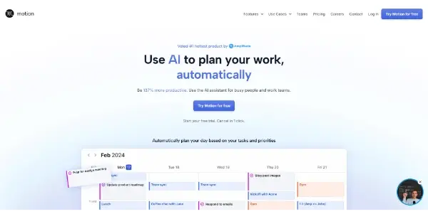Screenshot of Motion AI