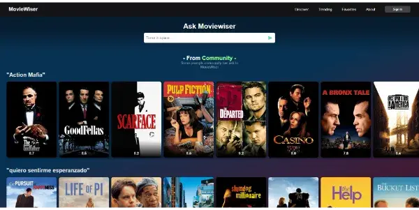 Screenshot of Moviewiser