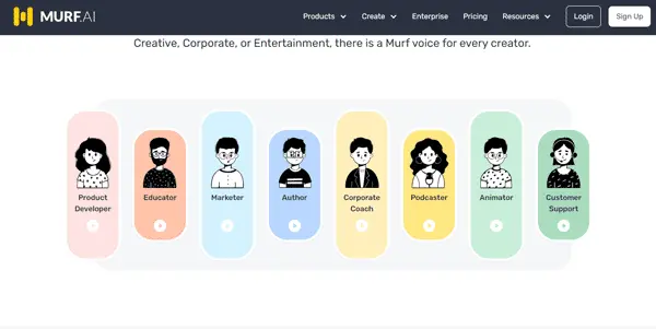Screenshot of Murf.AI