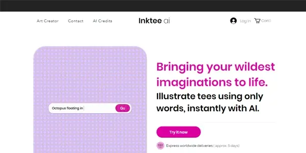 Screenshot of My AI Tees