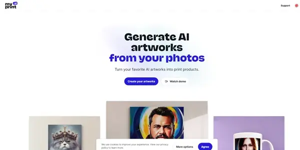 Screenshot of MyPrint AI