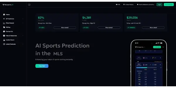Screenshot of Mysports.AI