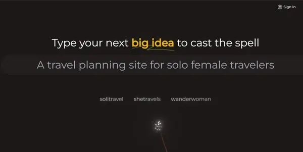 Screenshot of NameWizard AI
