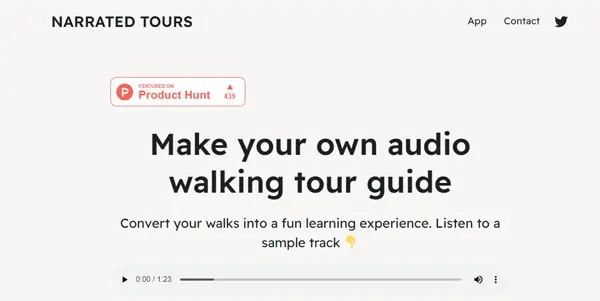 Screenshot of Narrated Tours