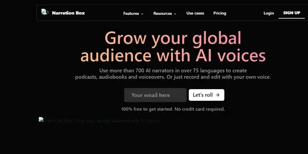 Screenshot of Narration Box