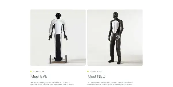 Screenshot of NEO by 1x Technologies