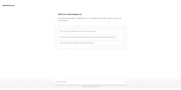 Screenshot of NewsAnalyst.ai