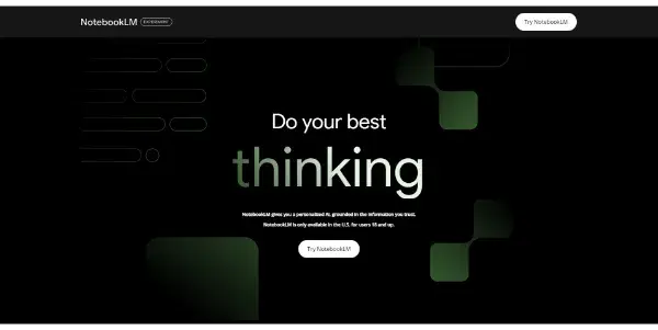 Screenshot of NotebookLM