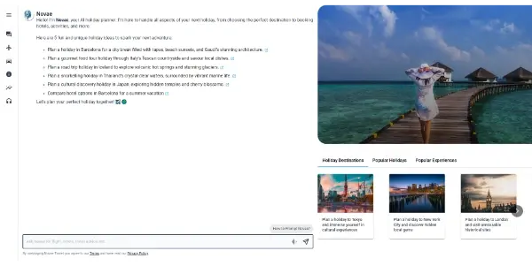 Screenshot of Novae.Travel