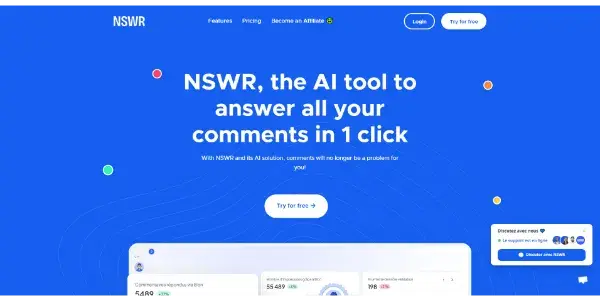 Screenshot of NSWR.ai