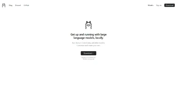 Screenshot of Ollama