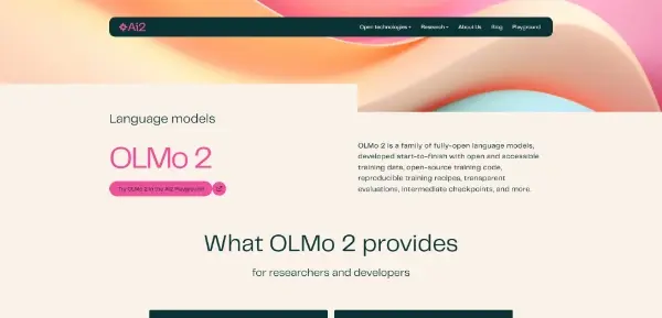 Screenshot of OLMo 2