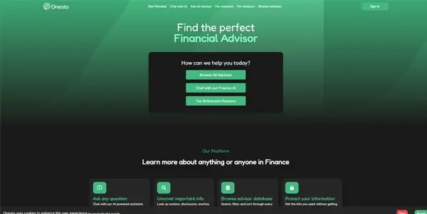 Screenshot of Onesta