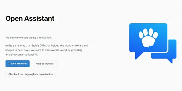 Screenshot of Open Assistant