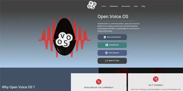 Screenshot of Open Voice OS