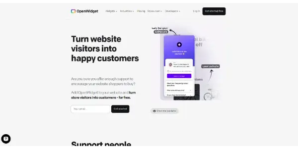 Screenshot of OpenWidget