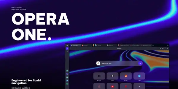 Screenshot of Opera One Browser
