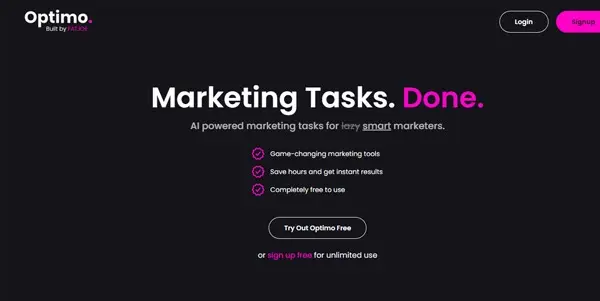 Screenshot of Optimo