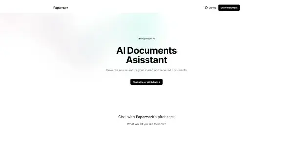 Screenshot of Papermark AI