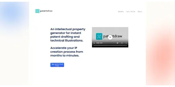 Screenshot of PatentDrawAI
