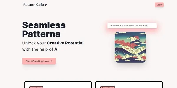 Screenshot of Pattern Cafe