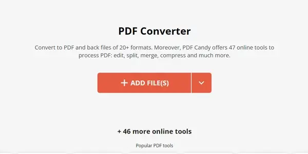 Screenshot of PDF Candy